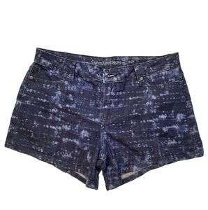 Calvin Klein Jeans Womens Denim Short Size W29  Blue Bleach Spots Stretchy
